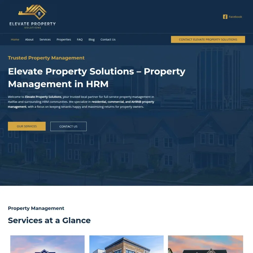 Elevate Property Solutions Website By RM Web Designs