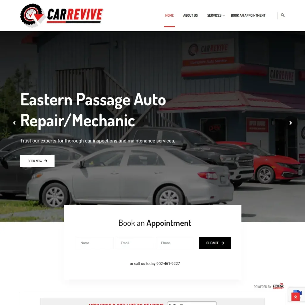 Car Revive Website Built By RM Web Designs