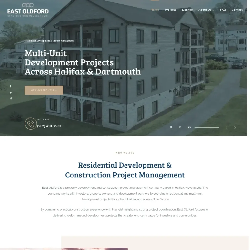 East Oldford Website Built By RM Web Designs