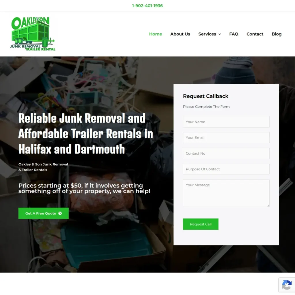 Oakley & Son Website Built By RM Web Designs