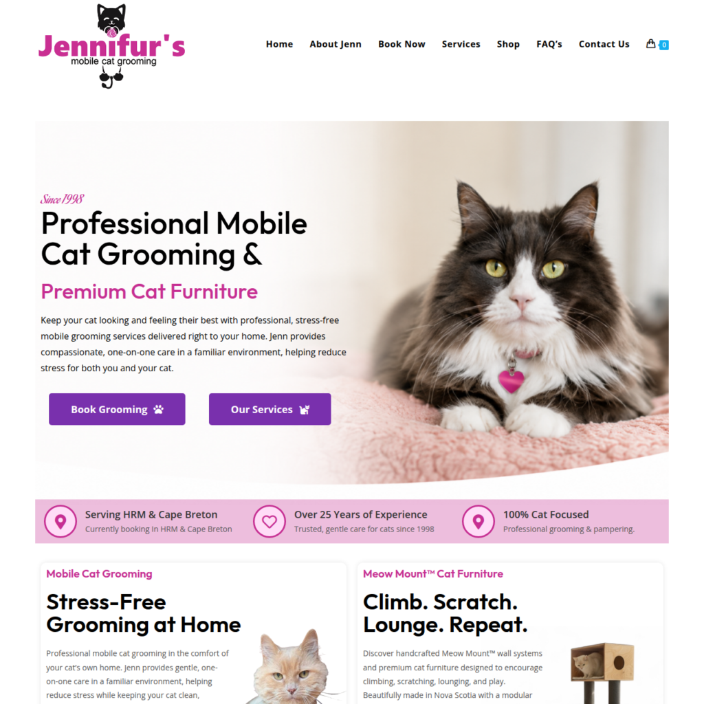 JENNIFURS Mobile Cat Grooming